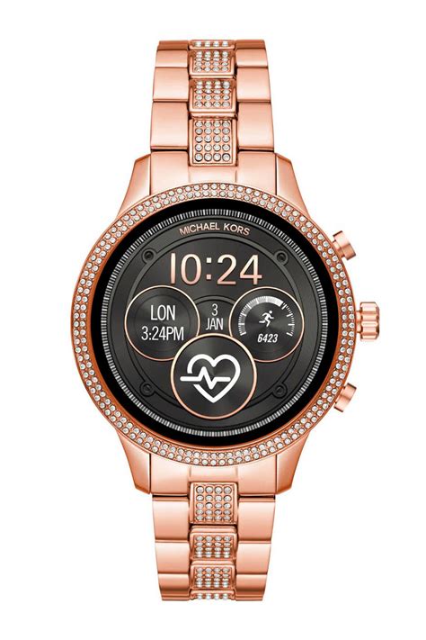 michael kors smartwatch runway gen 4|rose gold mk smart watch.